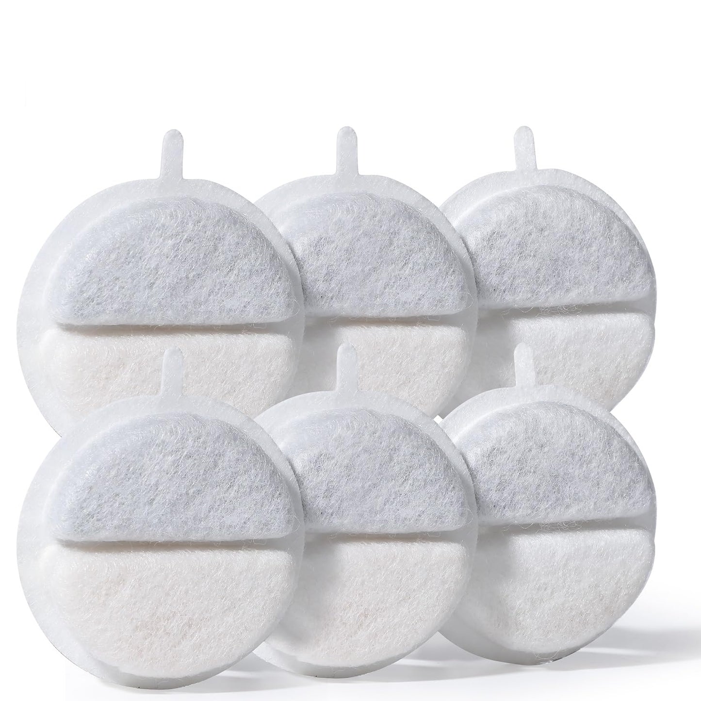 FEELNEEDY 6 Pack Cat Water Fountain Filter & 6 Pack Pump Filter Sponges Replacement Pet Water Fountain Filter for 84 fl oz/2.5L Cat Water Fountain (F-016B)…