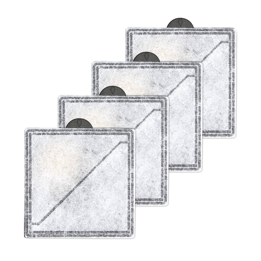 Ion-X Pet Fountain Filters 4-Pack Dual Filtration for Cleaner and Fresher Water Replacement Water Fountain Filter for PetSafe Outlast Pumpless Pet and Viva Pet Water Fountain