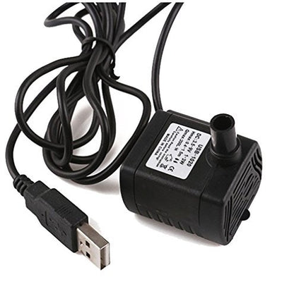 Driew USB Water Pump Water Pump for Fountains Water Fountain Pump Submersible Water Pump 3W DC 3.5-9V 200L/H Black